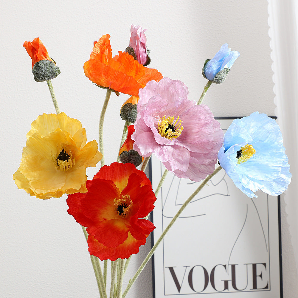 Realistische kunstvolle Mohnblume Karnz