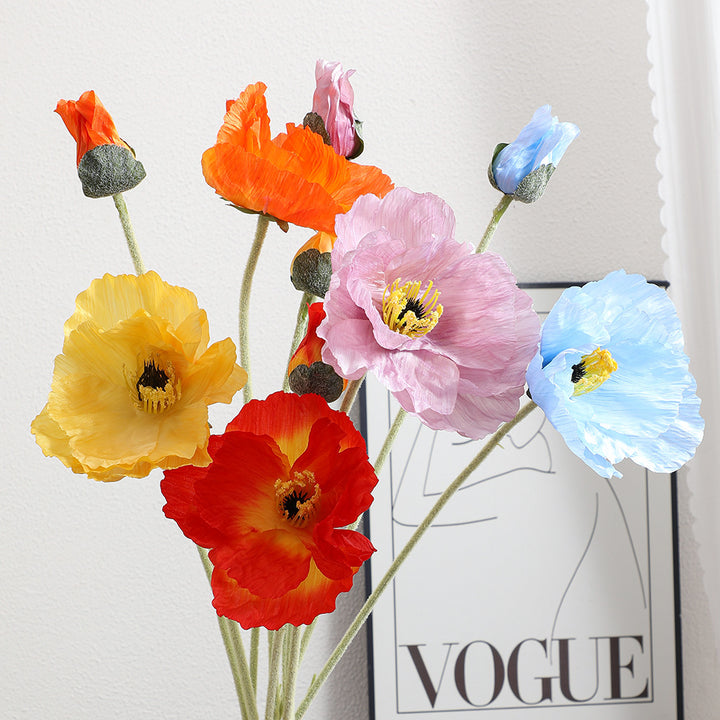 Realistische kunstvolle Mohnblume Karnz