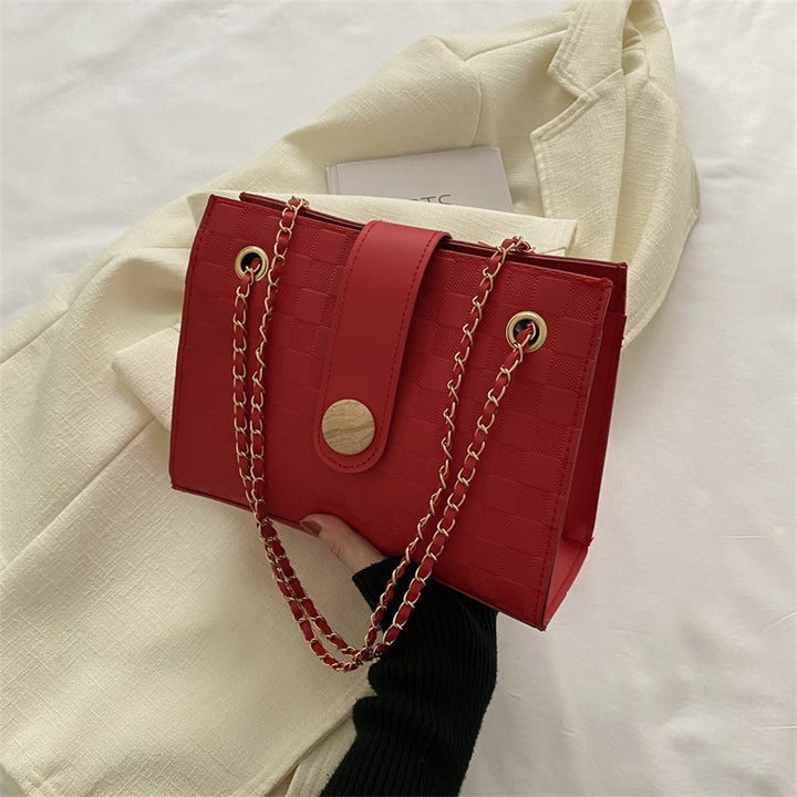 Texturierte Kunstleder-Handtasche