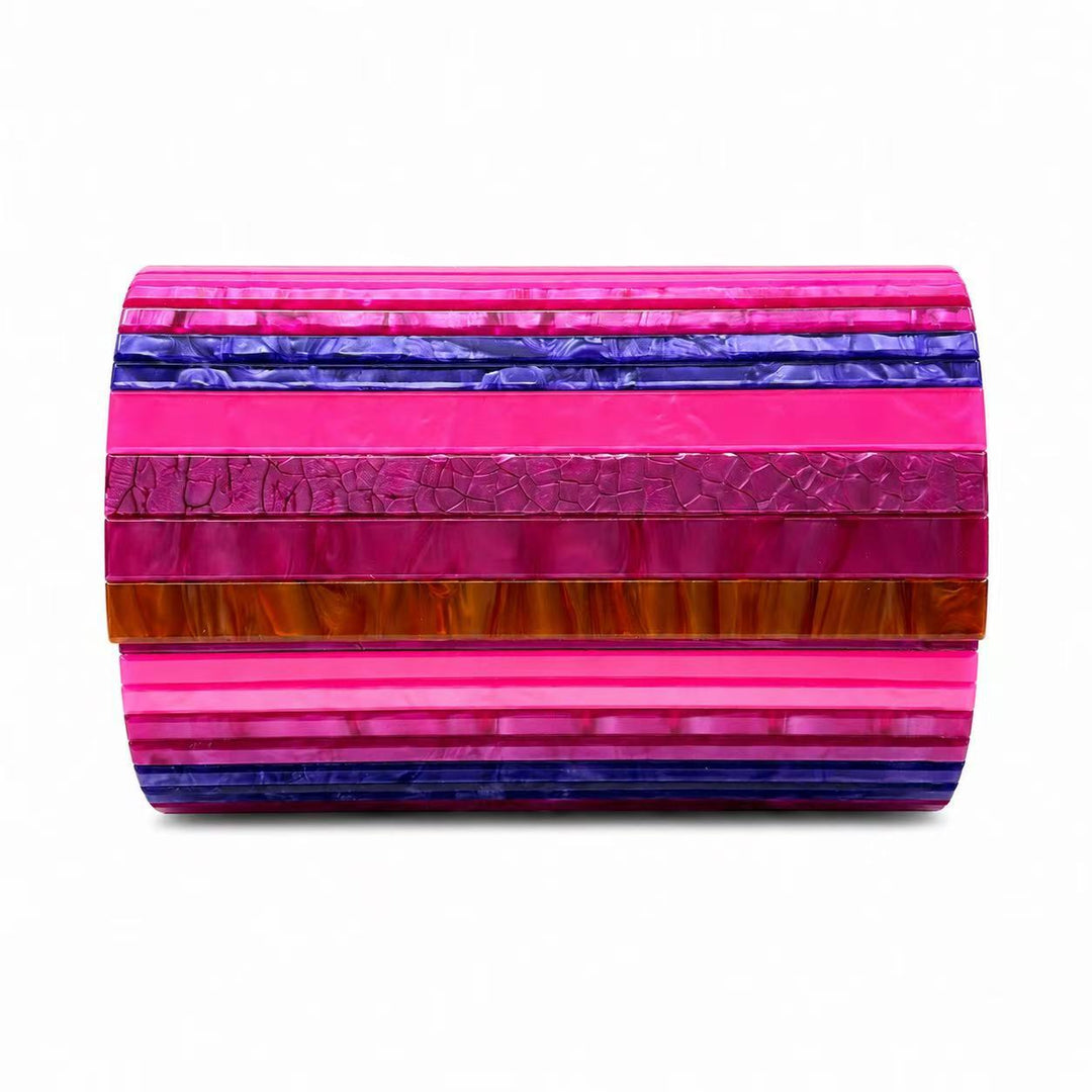 Künstlerische ovale Acryl-Clutch