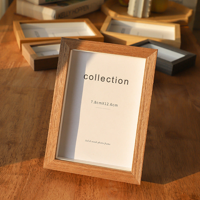 Eleganter Holz-Fotoahmen für Tischpräsentation