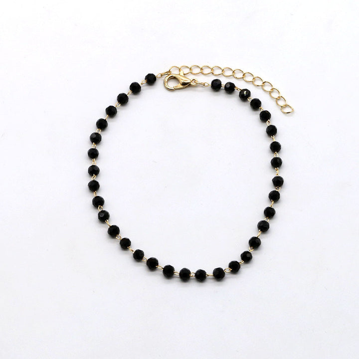 Schwarzes Perlenarmband Karnz