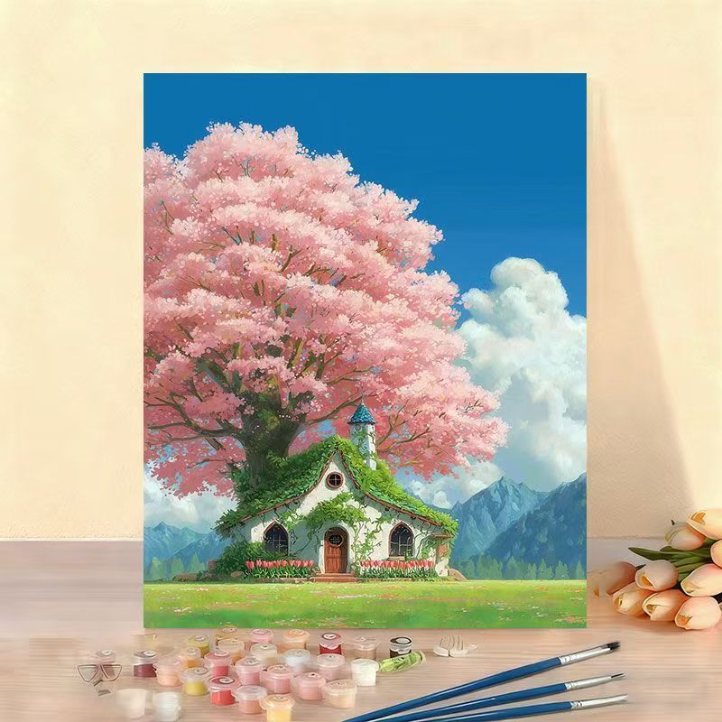 DIY Landschaft Painting nach Zahlen Kunstkit Karnz