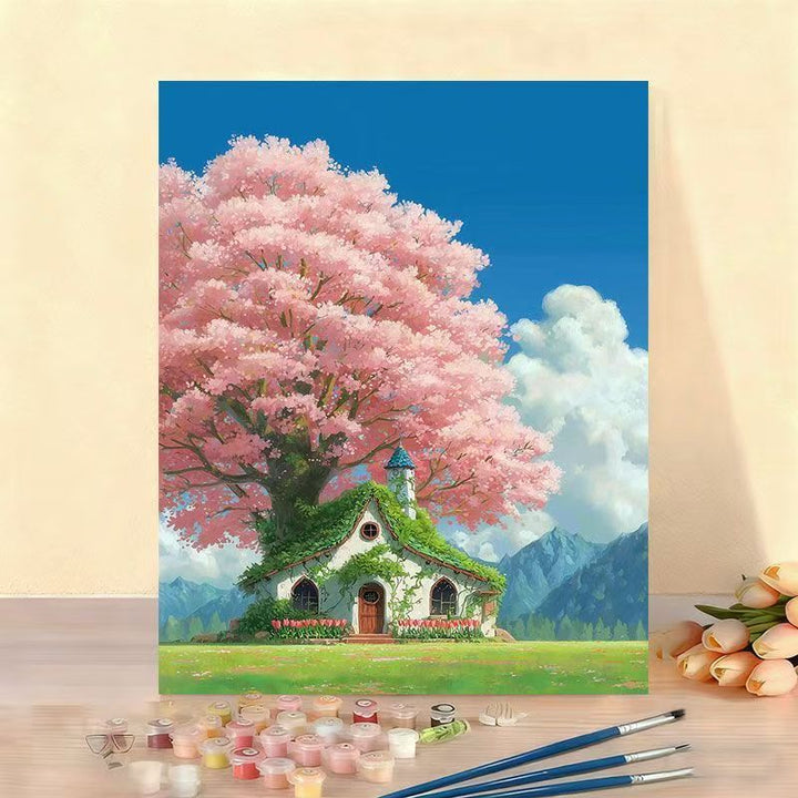 DIY Landschaft Painting nach Zahlen Kunstkit Karnz