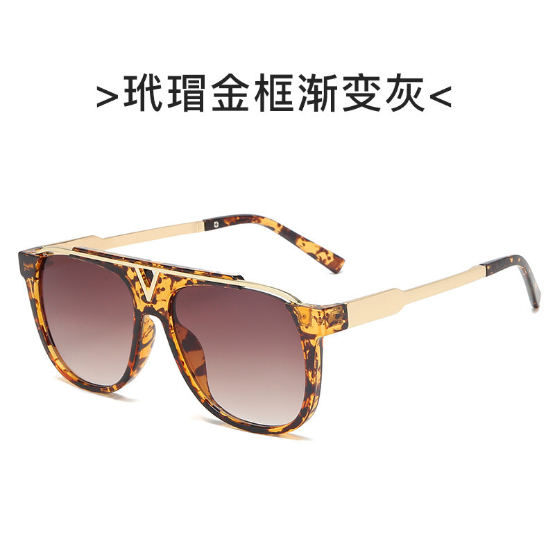 Damen elegante oversized Sonnenbrille mit stilvollem transparentem Rahmen Karnz