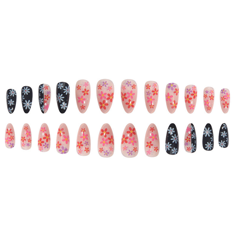 Künstlerisches Floral Stiletto Nagelkunst Set Karnz