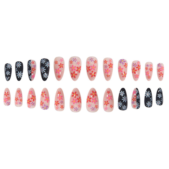 Künstlerisches Floral Stiletto Nagelkunst Set Karnz