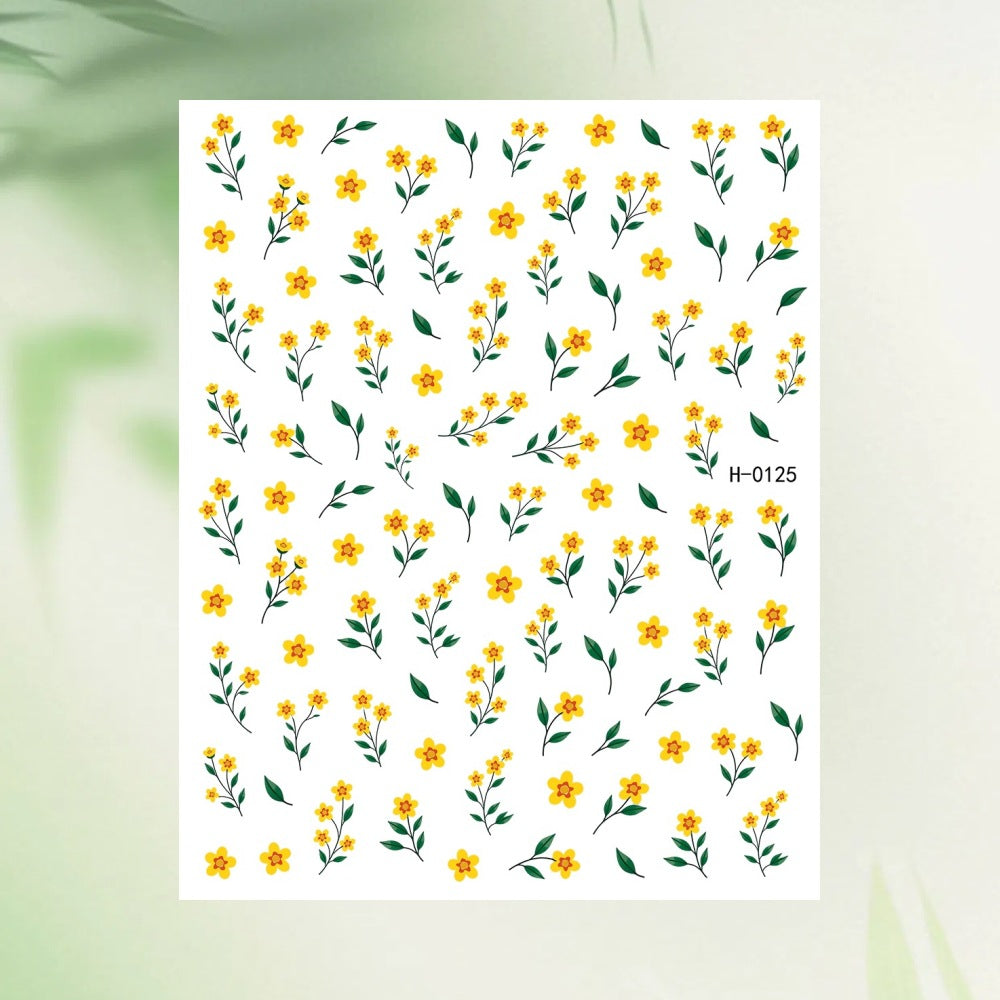 Floral Nagelkunst Aufkleber Blatt