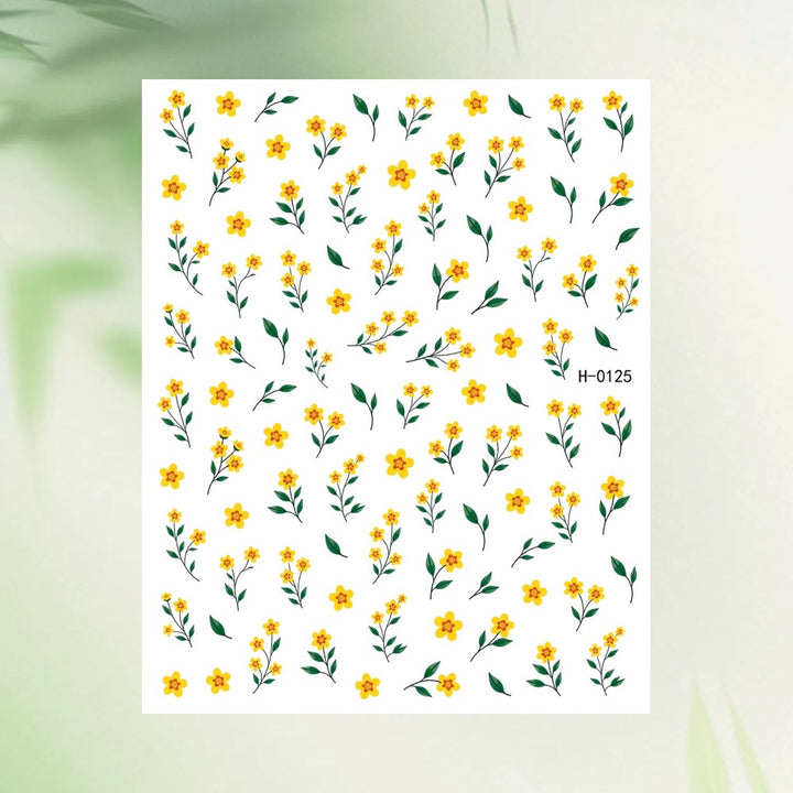 Floral Nagelkunst Aufkleber Blatt
