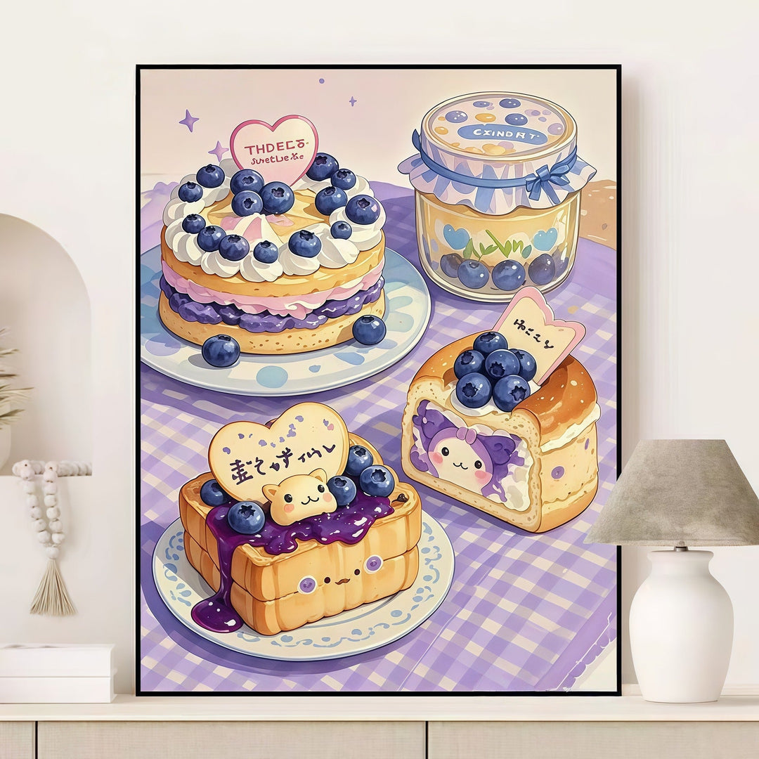 Fruchtiges Dessert-Themen-Leinwand-Kunstwerk Karnz