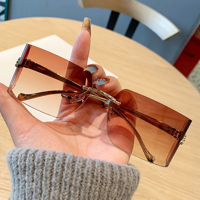 Damen rechteckige Fashion-Sonnenbrille Karnz