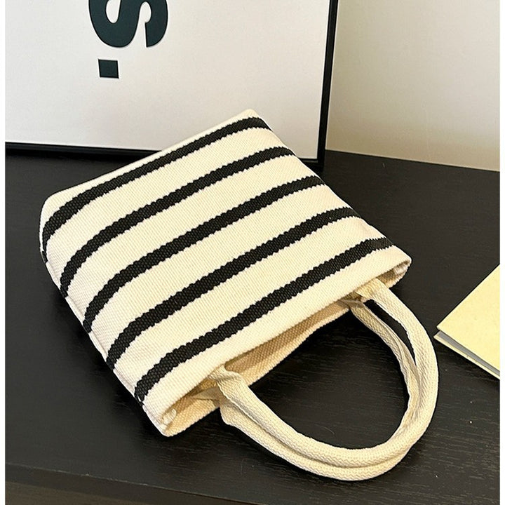 WoGestreifte Canvas Tote Bag Karnz