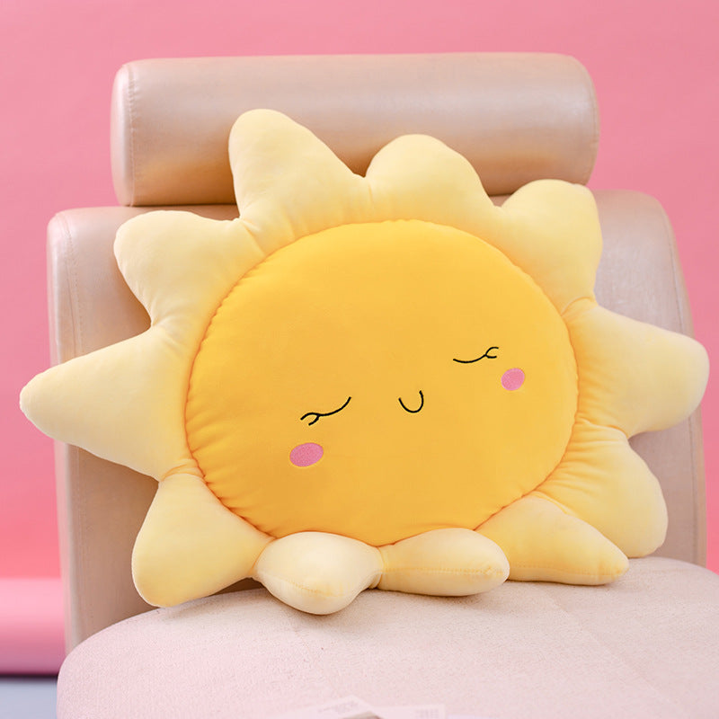 Plüsch-Sonnenförmiges Dekoreinwurfkissen mit besticktem Gesicht Karnz