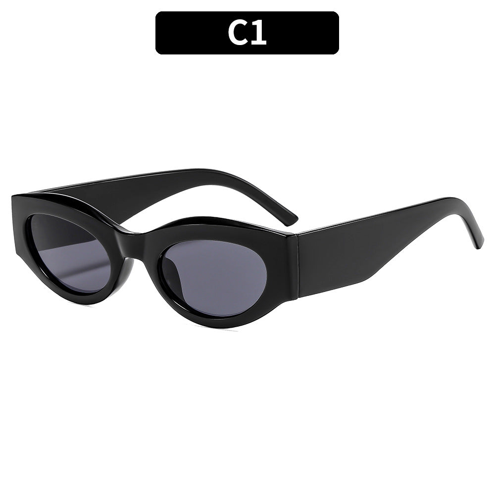 Chic retro-inspirierte ovale Sonnenbrillen