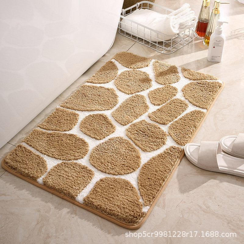 Giraffe-Print-Plüsch-Badezimmerteppich