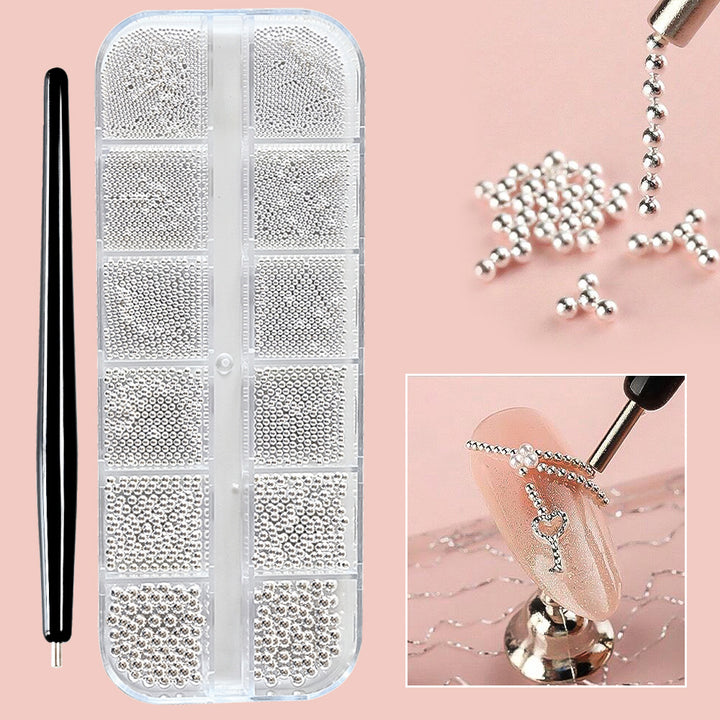Dekorative Nail Art Perlen Set