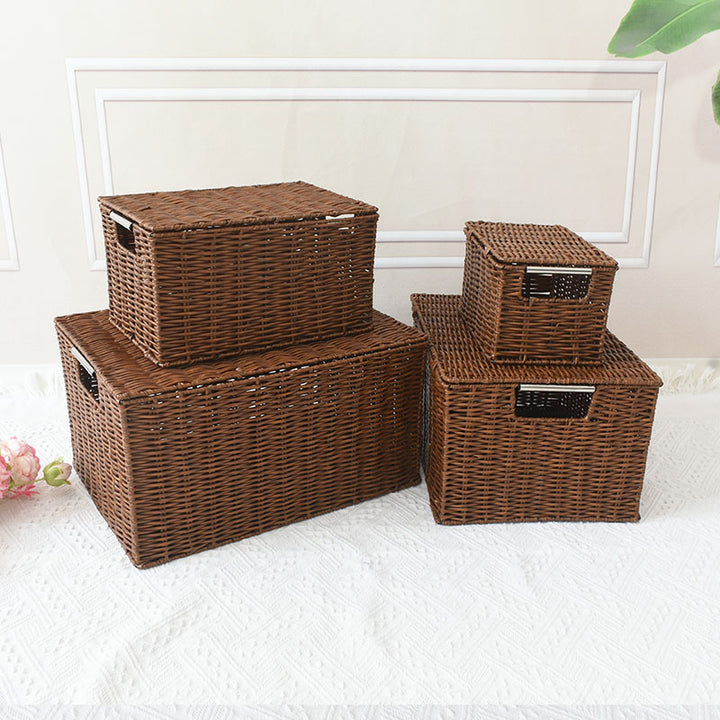 Premium Rattan Aufbewahrungsbox Karnz