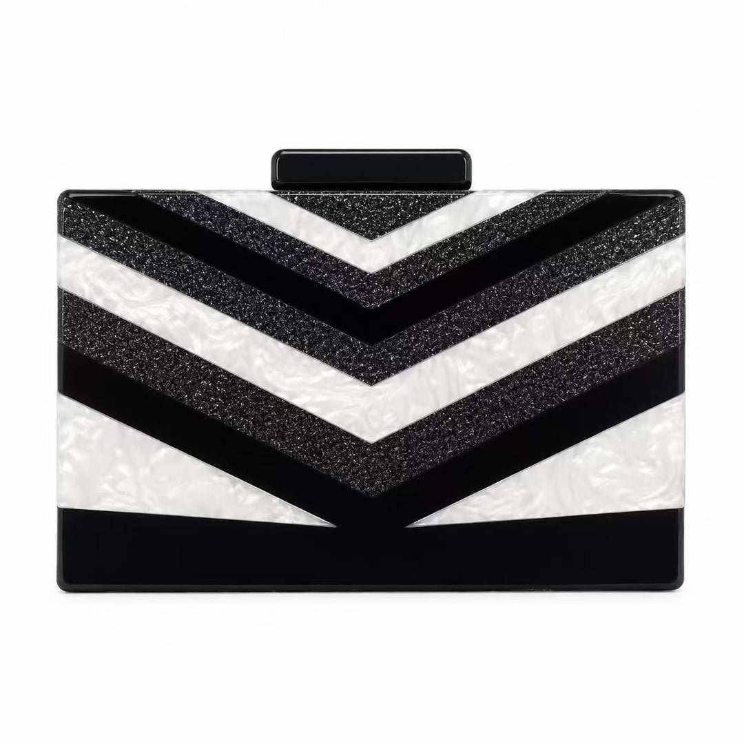 Geometrische Acryl-Clutch