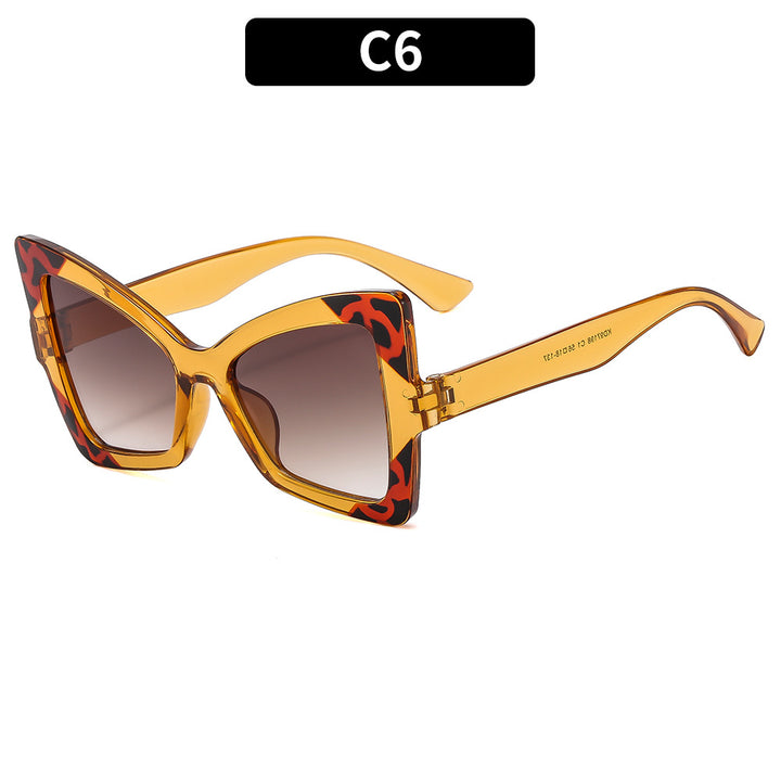 Fette geometrische übergroße Sonnenbrille