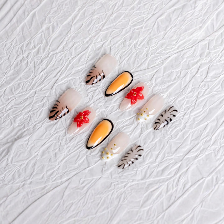 Künstlerisches florales Nail Art Set
