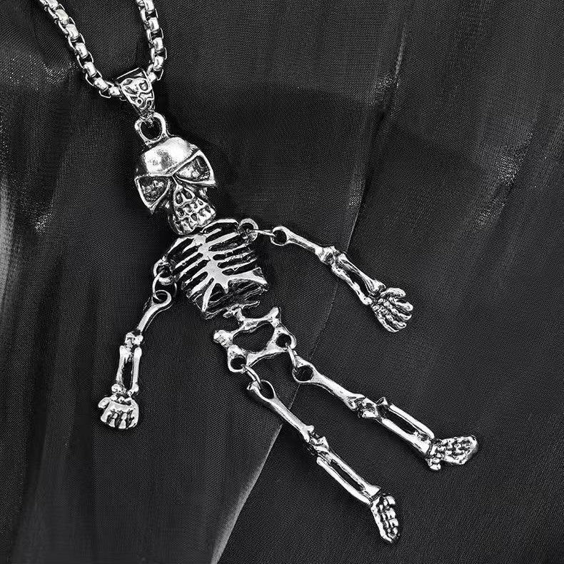 Skeleton Anhänger Halskette Karnz