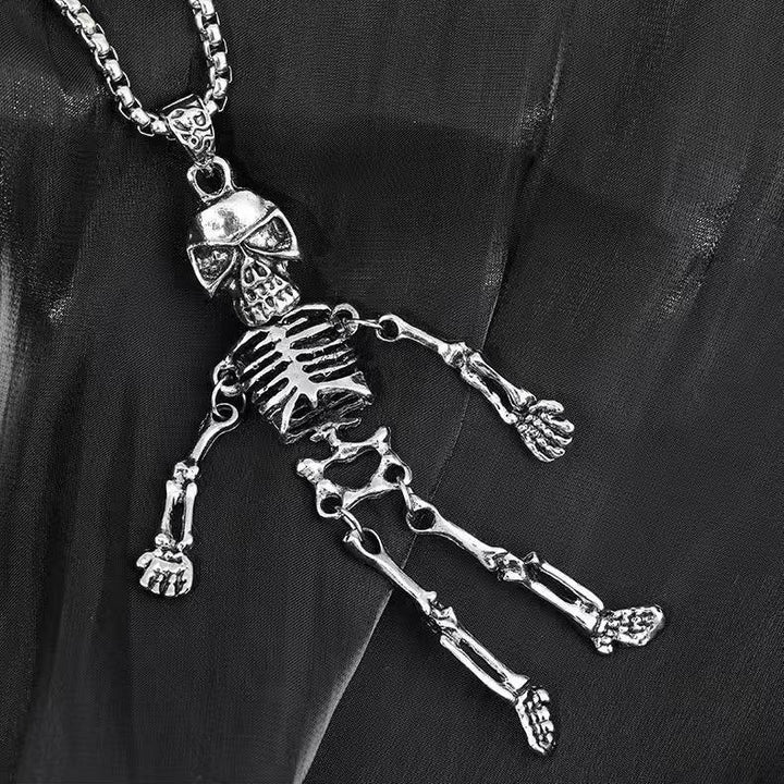 Skeleton Anhänger Halskette Karnz