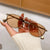 Damen modische Piloten-Sonnenbrille mit elegantem Goldrahmen Karnz