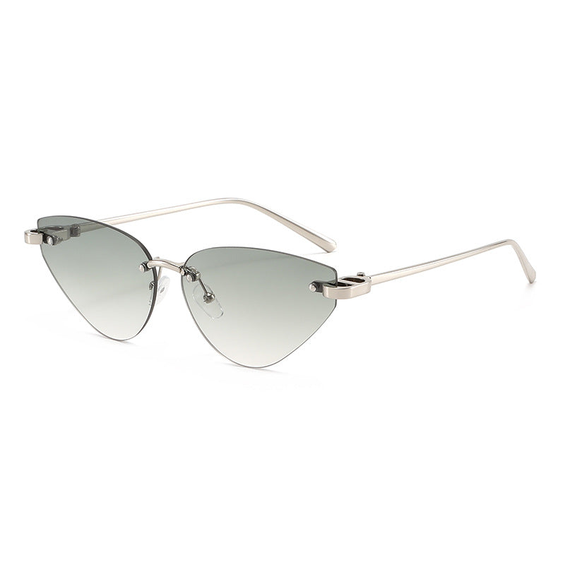 Damen elegante Cat-Eye Sonnenbrille mit ultraleichtem Metallrahmen Karnz