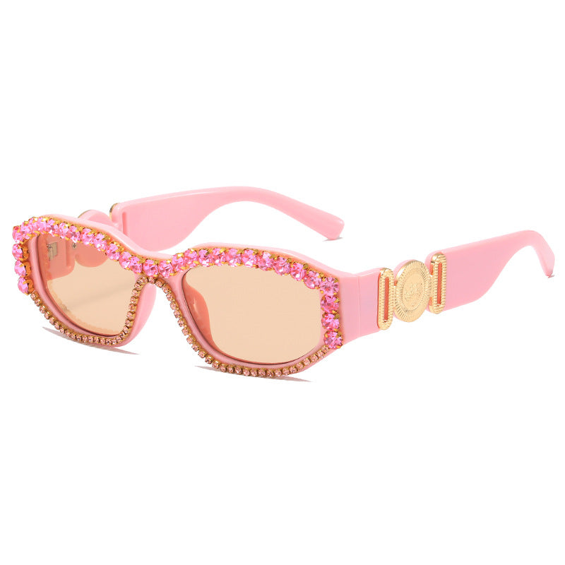 Damen Glamouröse Sonnenbrille mit funkelnden Akzenten Karnz