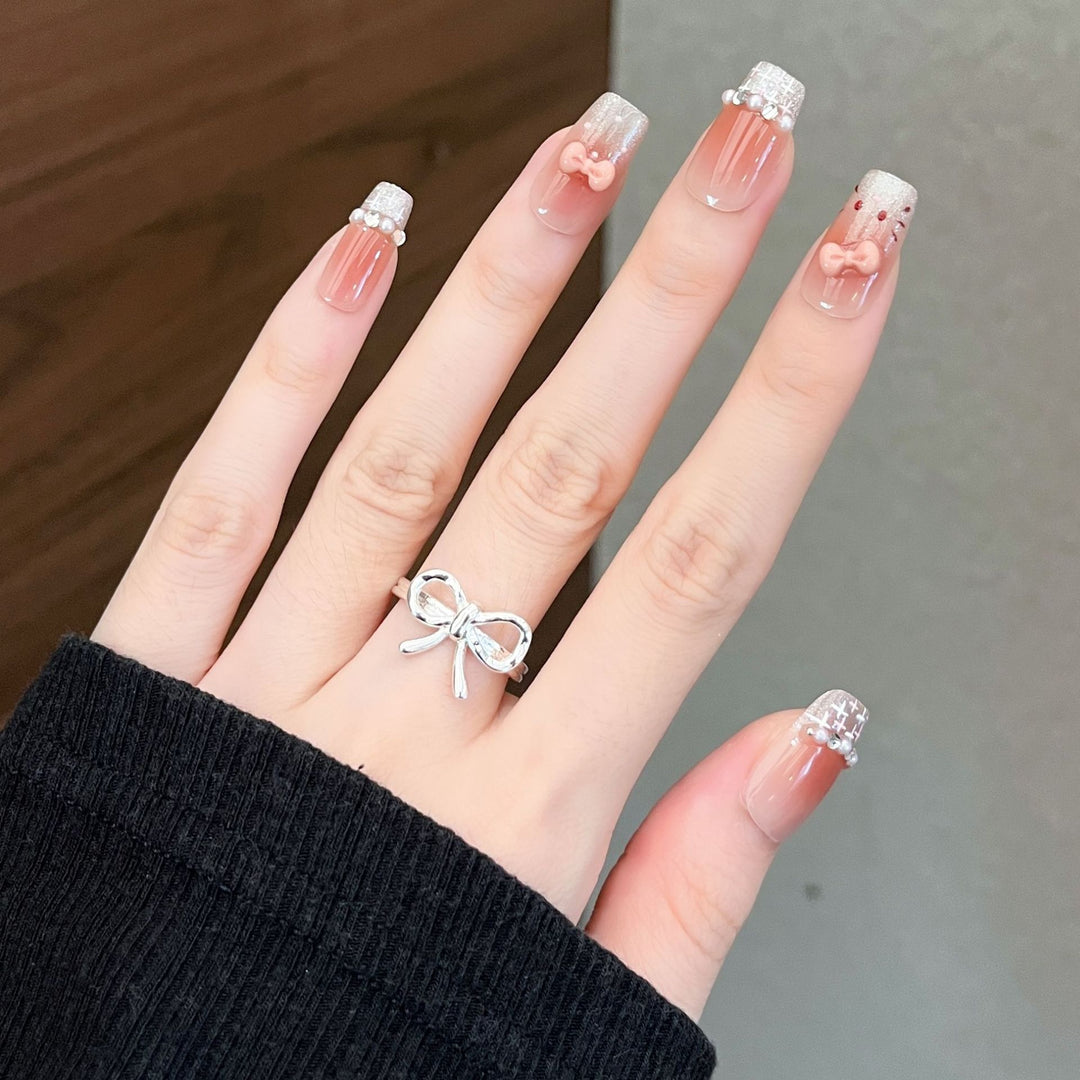 Künstlerisches vom Ozean inspiriertes Press-On Nageldesign Karnz