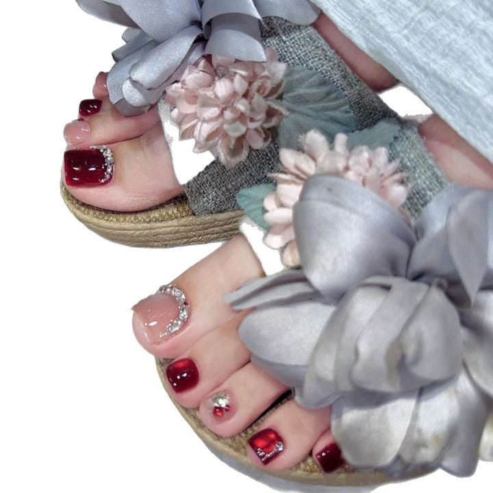 Floral Verzierten Slide Sandalen Karnz