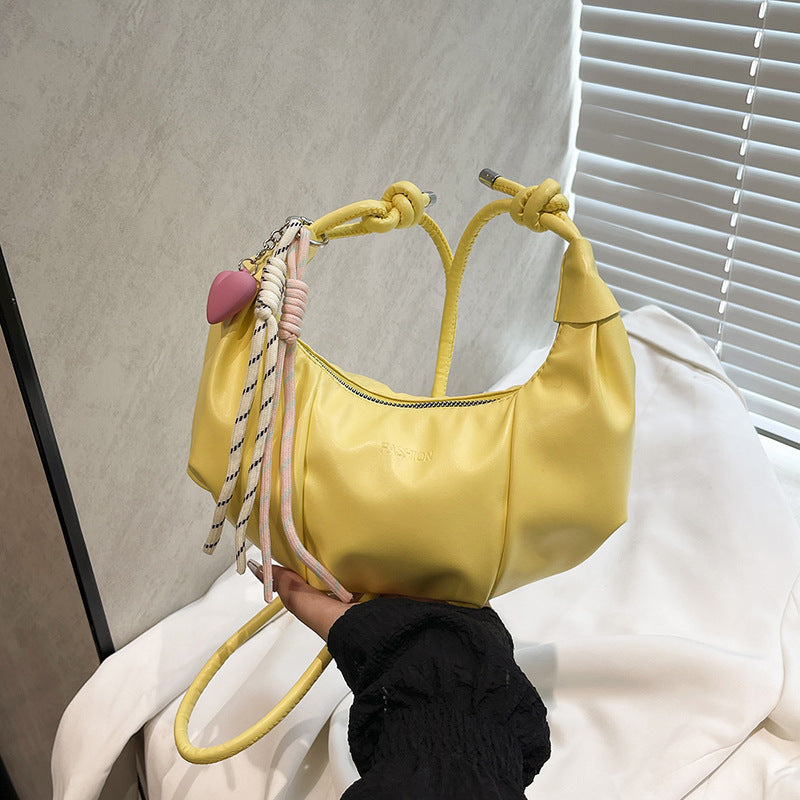 Stylische Leder Hobo-Handtasche Karnz