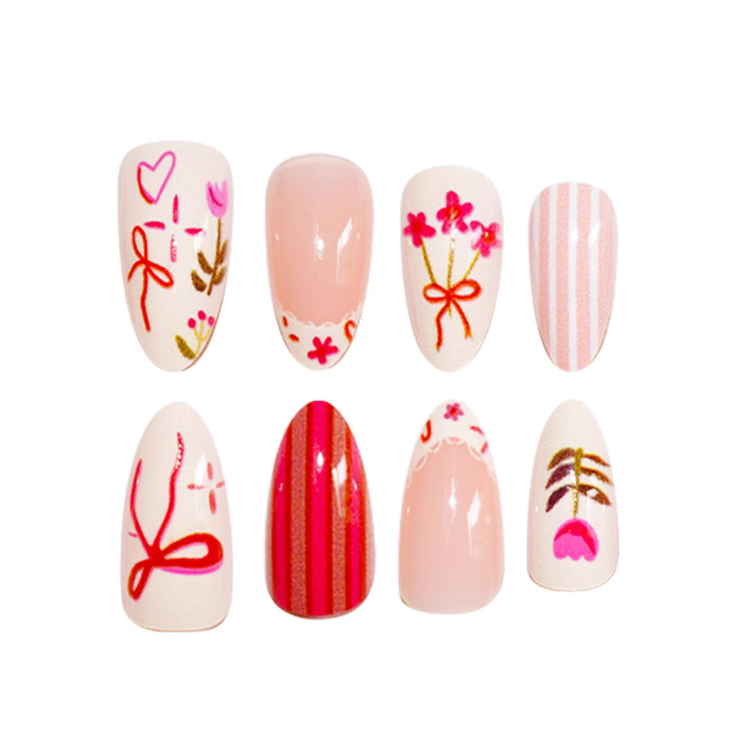 Künstlerisches Floral-Nagelkunst-Set Karnz
