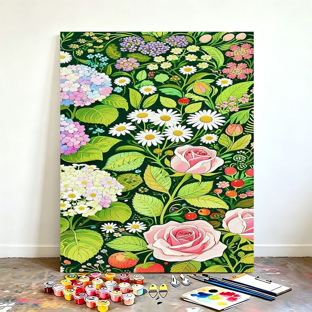 DIY Floral Canvas Painting Kit Karnz