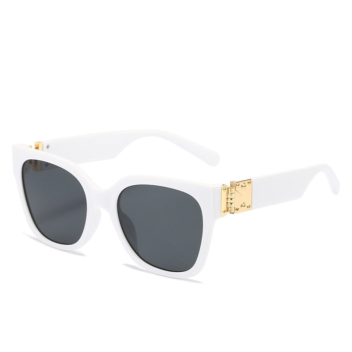 Damen edle Oversized Sonnenbrille mit luxuriösem Metall-Akzent Karnz