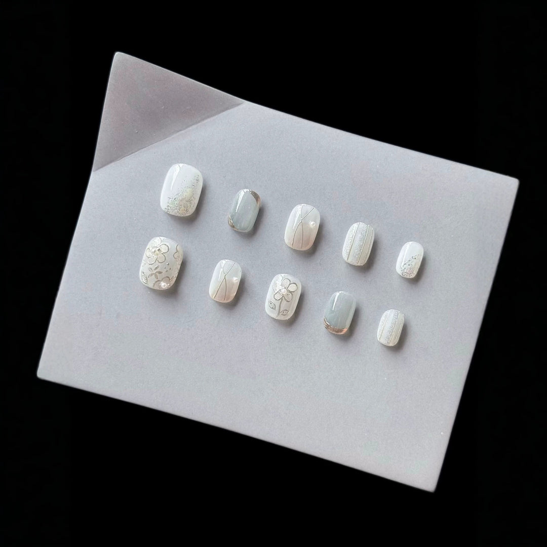Premium dekorative Acryl Press-On Nagel Set