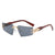 Damen modische Sonnenbrille mit eleganter quadratischer Rahmenkonstruktion und luxuriösen Details Karnz