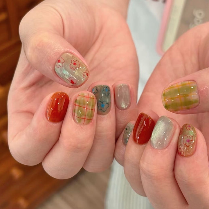 Süßes Charakter Press-On Nagelkunstset Karnz