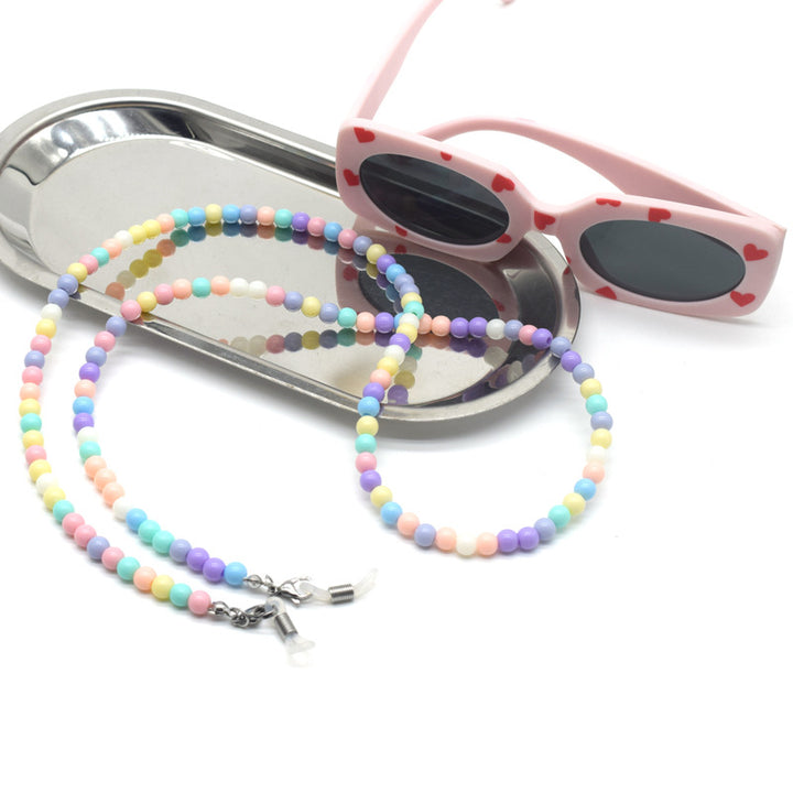 Bunte Perlen Brillen Kette Karnz