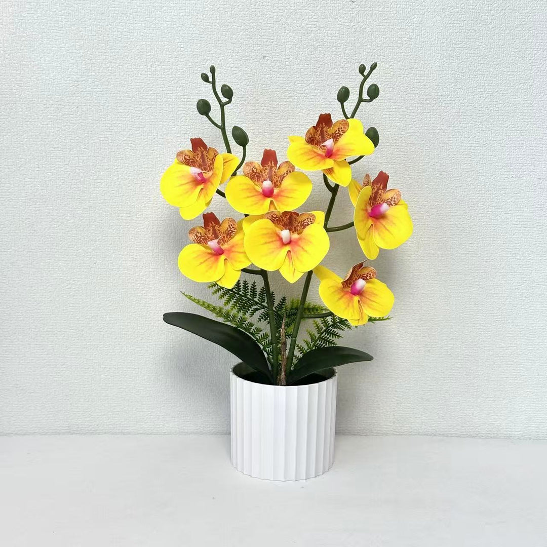 Realistische Orchideenpflanzenanordnung
