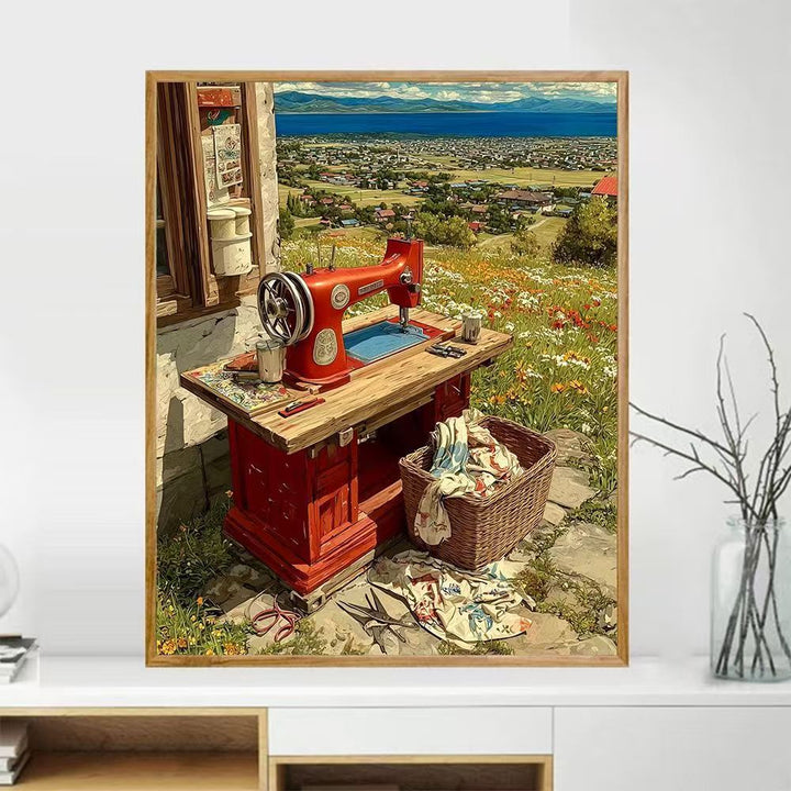 Nähmaschine Kunstdruck Karnz