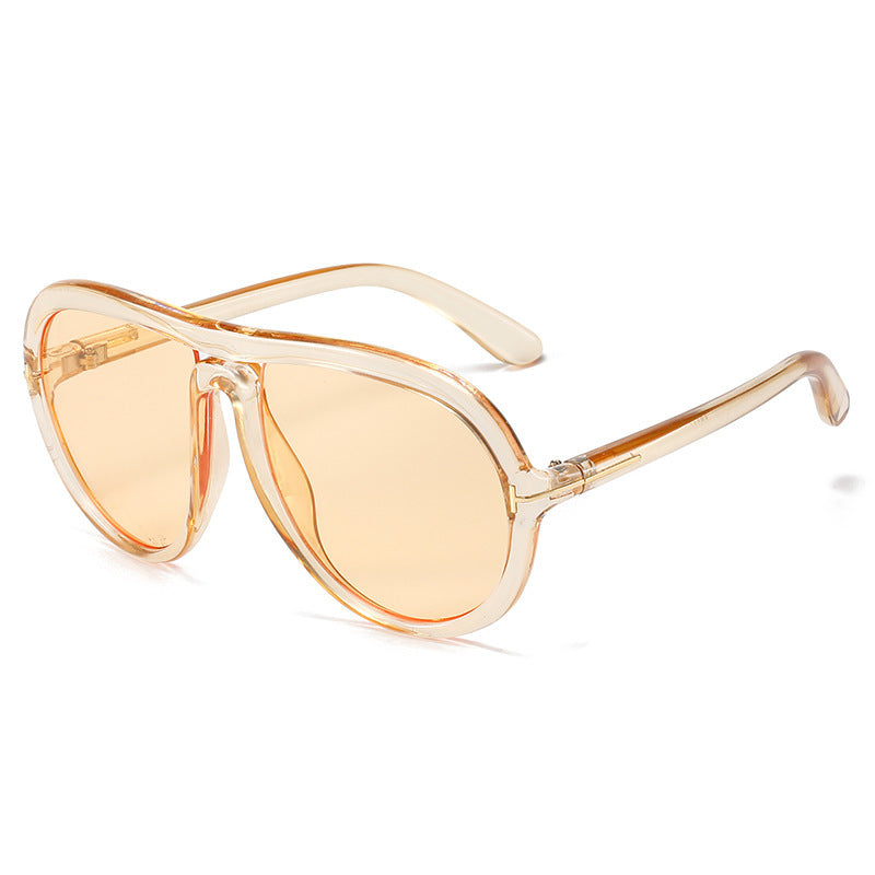 Oversized Modische Transparente Rosa Sonnenbrille Karnz