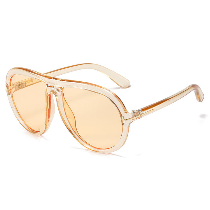 Oversized Modische Transparente Rosa Sonnenbrille Karnz
