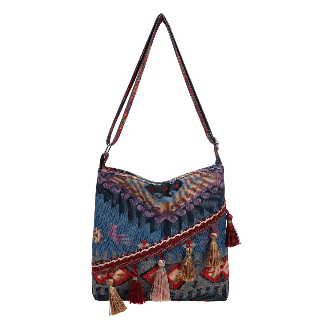 WoBohemian Stil Bestickte Schultertasche Karnz