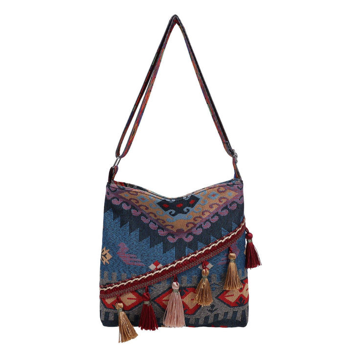 WoBohemian Stil Bestickte Schultertasche Karnz