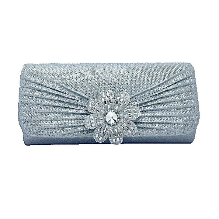Dekorativer Strassblumen Abend-Clutch