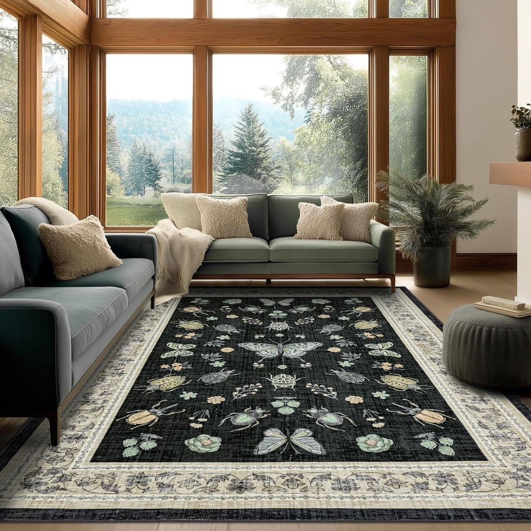Dekorativer Floral-Design-Teppich Karnz