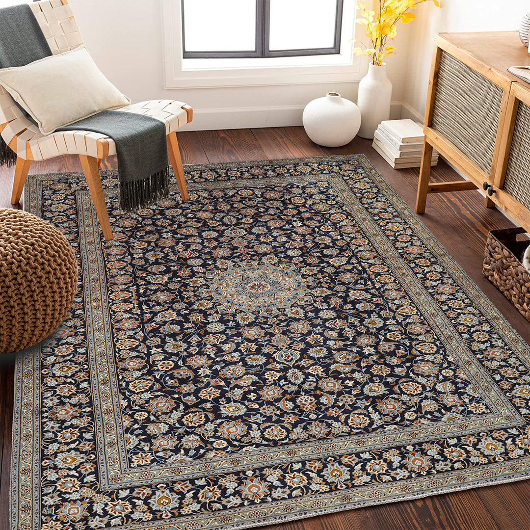 Vintage-inspirierter floraler Teppich