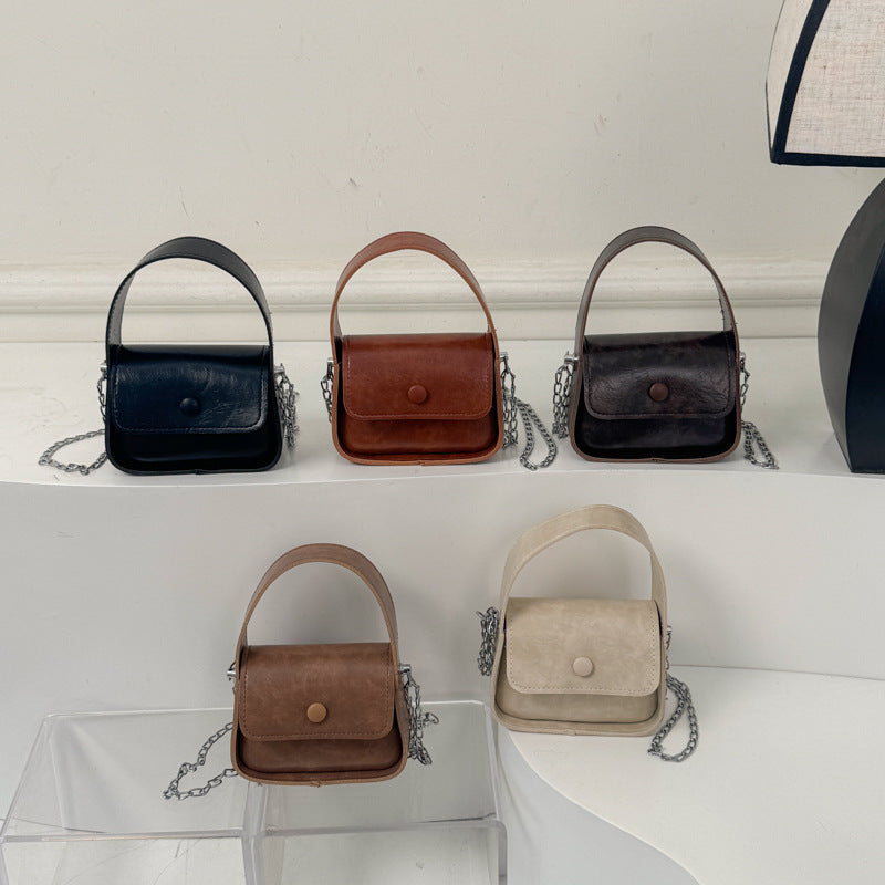 Vintage-inspirierte Lederhandtasche