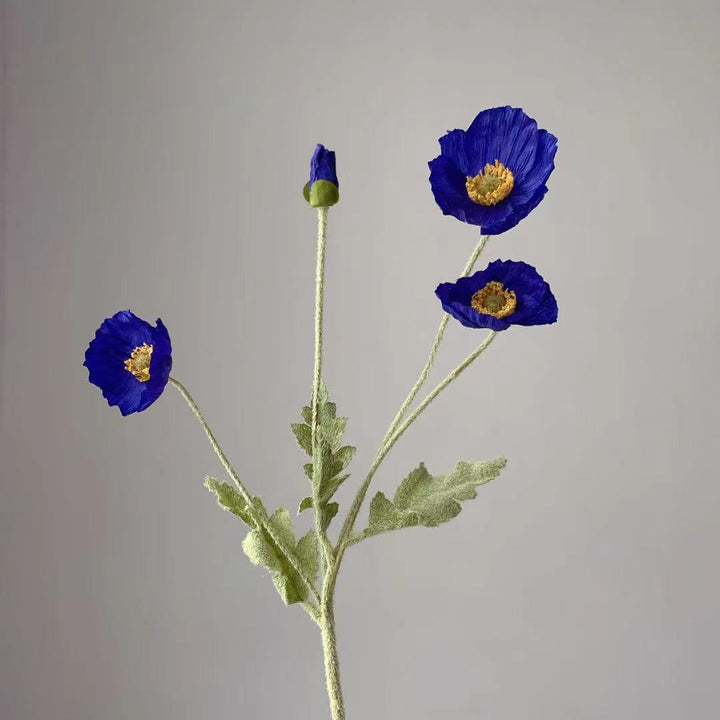 Lebensechter Seiden-Mohnblumenstiel
